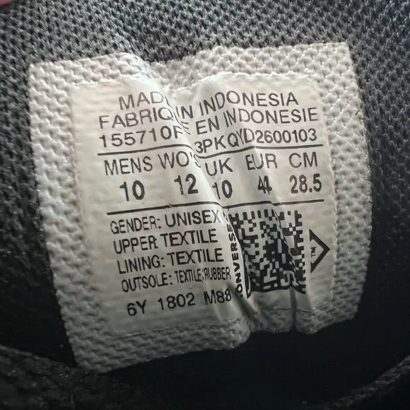 Converse Chuck Taylor All Star Street Mid Black Shoes Sneakers Men's Size 10 - Picture 8 of 8